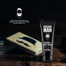 Load image into Gallery viewer, Greeko Man Beard Grooming &amp; Styling Kit - Enriched with Almond Oil &amp; Aloe Vera - Cleanses &amp; Hydrates Skin &amp; Beard - Promotes Healthy &amp; Natural Beard Growth
