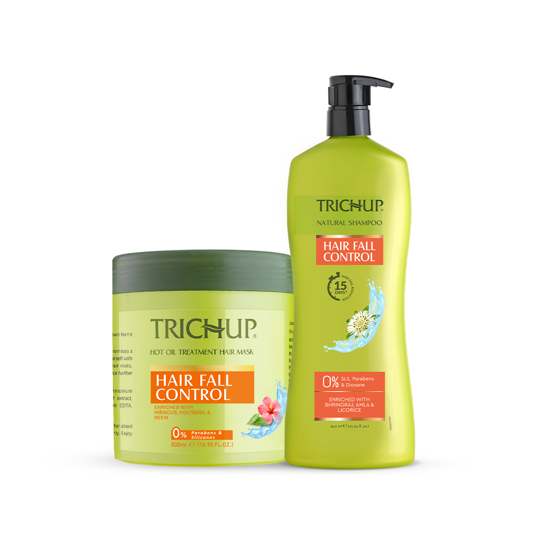 Trichup Hair Fall Control Shampoo 640ml & Mask 500ml Kit