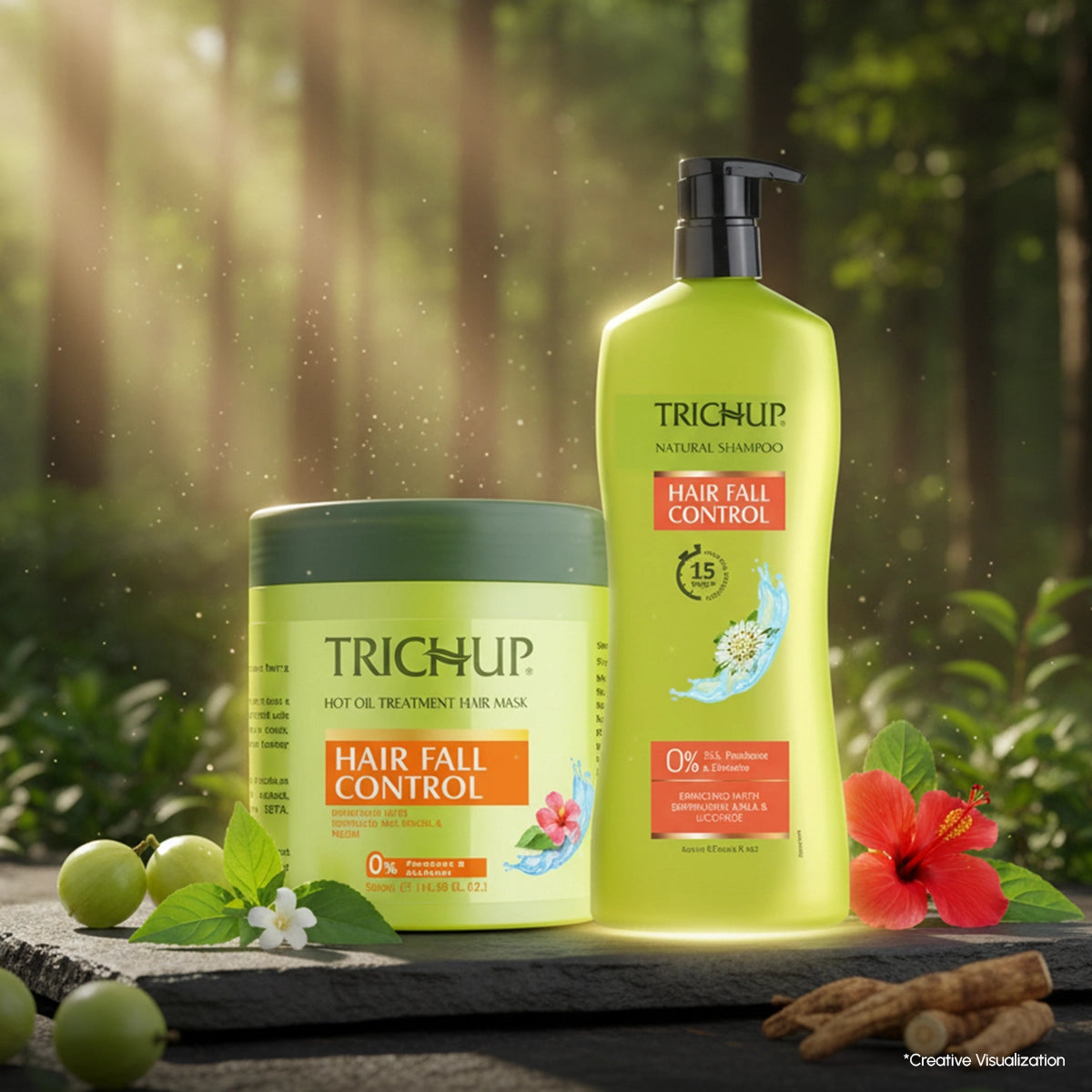 Trichup Hair Fall Control Shampoo 640ml & Mask 500ml Kit