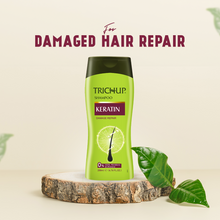 Load image into Gallery viewer, Trichup Keratin Hair Shampoo - For Damaged Hair Repair - Rebuild Strength, Returns Elasticity &amp; Reduces Breakage - Get Healthy, Shiny and Frizz-free Hair
