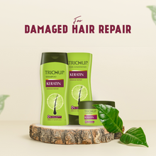 Load image into Gallery viewer, Trichup Keratin Shampoo, Conditioner &amp; Hair Cream - Fortified with Keratin Protein - Repair Damaged Hair, Rebuild the Strength &amp; Reduce Breakage of Your Hair
