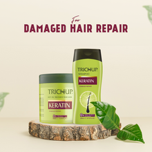 Load image into Gallery viewer, Trichup Keratin Shampoo &amp; Hair Mask - Damaged Hair Repair With Keratin - Retains Moisture, Gets Rid of Split Ends - Improves Shine &amp; Manageability of Your Hair
