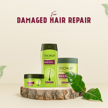 Load image into Gallery viewer, Trichup Keratin Shampoo, Hair Mask &amp; Hair Cream - Fortified with Keratin Protein - Hair Spa at Home Kit For Intense Damaged Hair Repair - Rebuild the Strength &amp; Reduce Breakage of Your Hair
