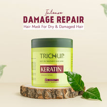 Load image into Gallery viewer, Trichup Keratin Hot Oil Treatment Hair Mask - Salon Like Hair Spa at Your Home - Prevents &amp; Repair Hair Cuticle Damage, Reduces Split Ends &amp; Improves Combability
