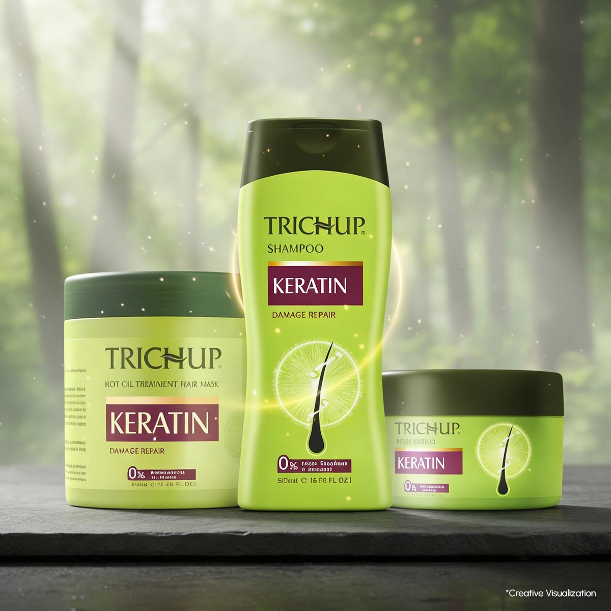 Trichup Keratin Hair Shampoo, Mask & Cream Combo