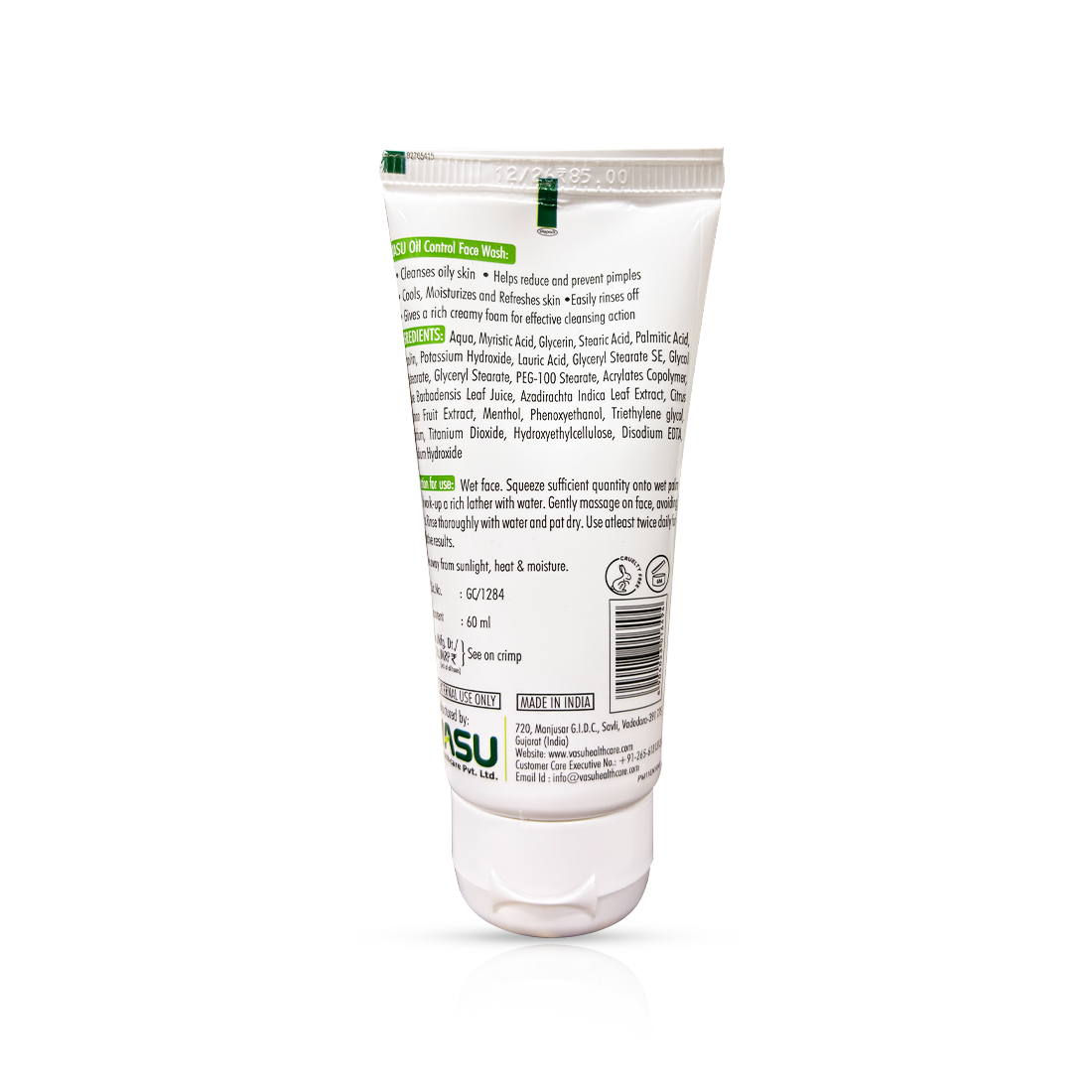 Vasu Oil Control Face Wash - 60ml (Pack of 3)