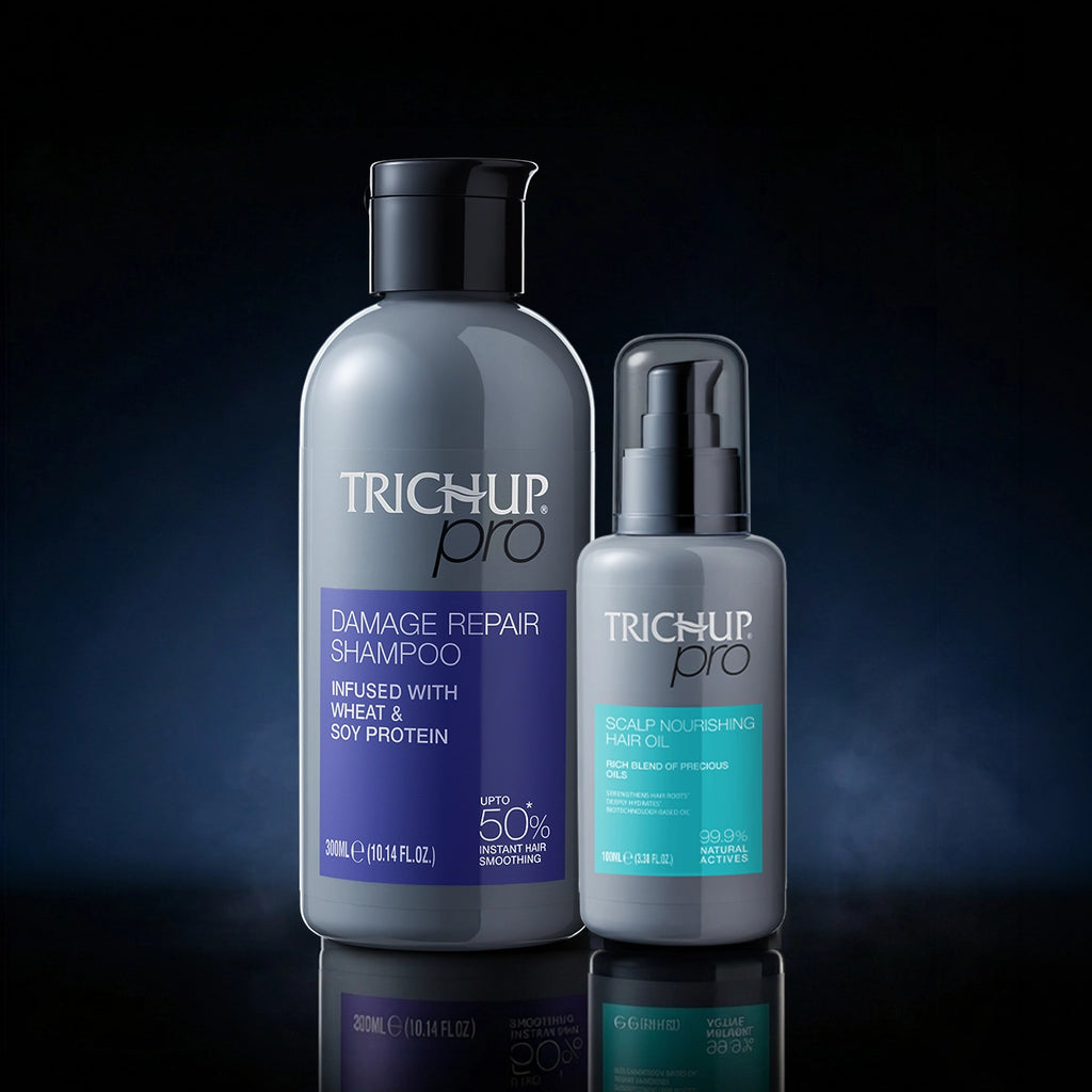 Trichup Pro Damage Repair Shampoo & Scalp Nourishing Hair Oil Combo