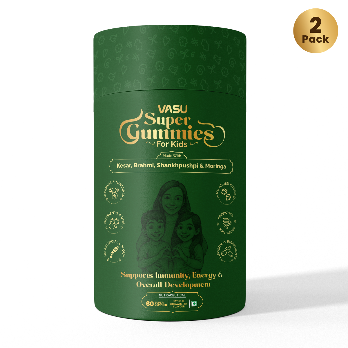 Vasu Super Gummies For Kids (Pack of 2 x 60 Gummies)
