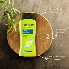 Load image into Gallery viewer, Trichup Anti-Dandruff Herbal Shampoo - Enriched with Neem, Rosemary, Lemon &amp; Tea Tree - Cleanses Dandruff From Your Scalp - Protects Your Hair From Flaking &amp; Scaling - 200ml (Pack of 2)
