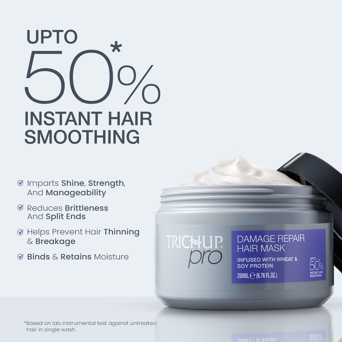 Trichup Pro Damage Repair & Instant Smoothing Hair Care Combo (Shampoo 300ml + Mask 200ml)