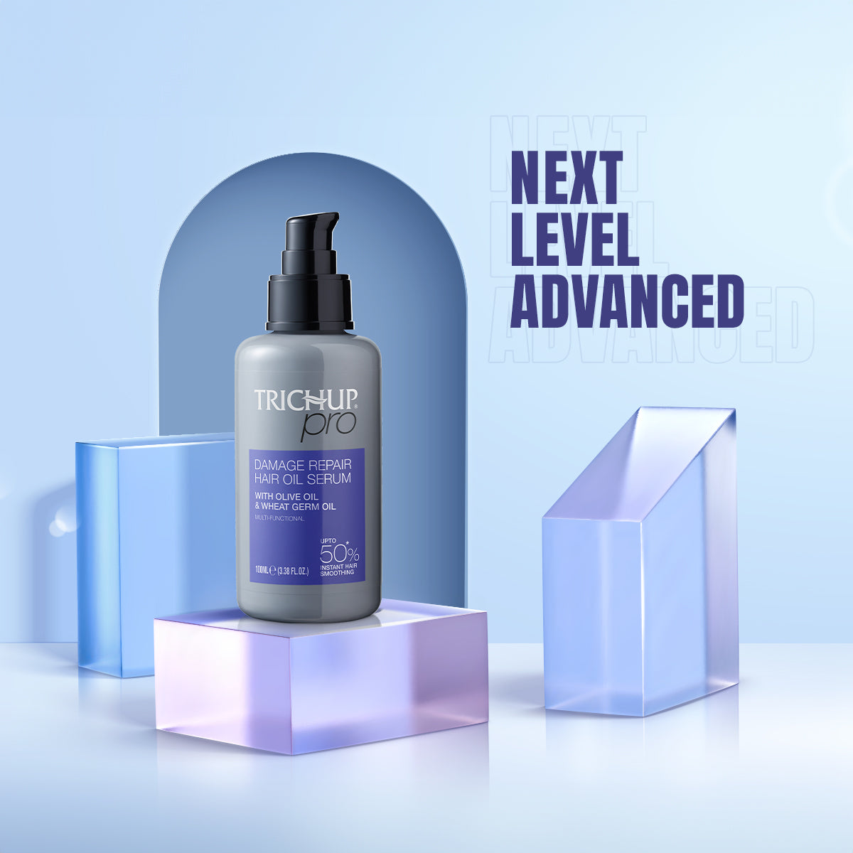 Trichup Pro Damage Repair & Instant Smoothing Hair Care Combo (Shampoo 300ml + Oil Serum 100ml)
