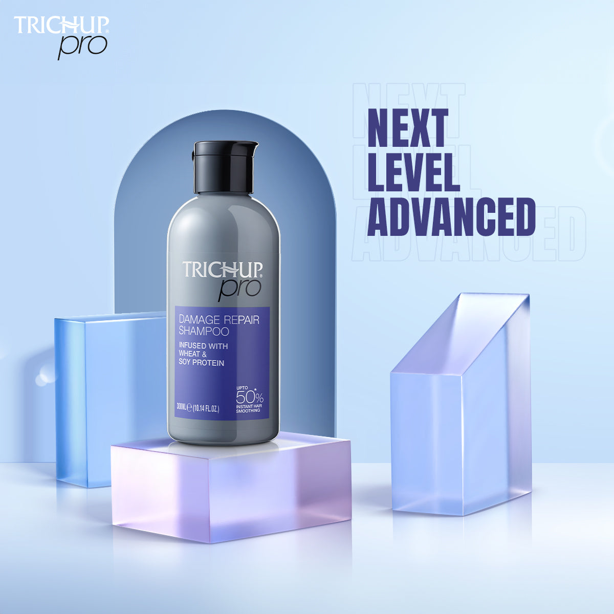 Trichup Pro Damage Repair & Instant Smoothing Hair Care Combo (Shampoo 300ml + Oil Serum 100ml)