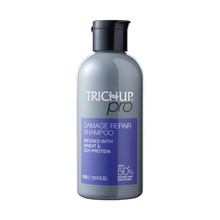 Load image into Gallery viewer, Trichup Pro Damage Repair Shampoo for Dry Frizzy Hair | Instant Dual Action Rebonding &amp; Smoothing | Improves Texture, Volume, Manageability &amp; Shine with Advanced Ingredients | For Men &amp; Women - 300ml
