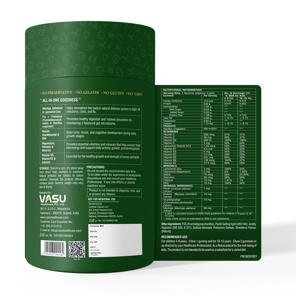 Vasu Super Gummies For Kids (Pack of 2 x 60 Gummies)