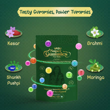 Load image into Gallery viewer, Vasu Super Gummies For Kids – Supports Immunity, Energy &amp; Overall Development – Natural Strawberry (30 Gummies) – Made with Kesar, Moringa, Brahmi &amp; Shankhpushpi
