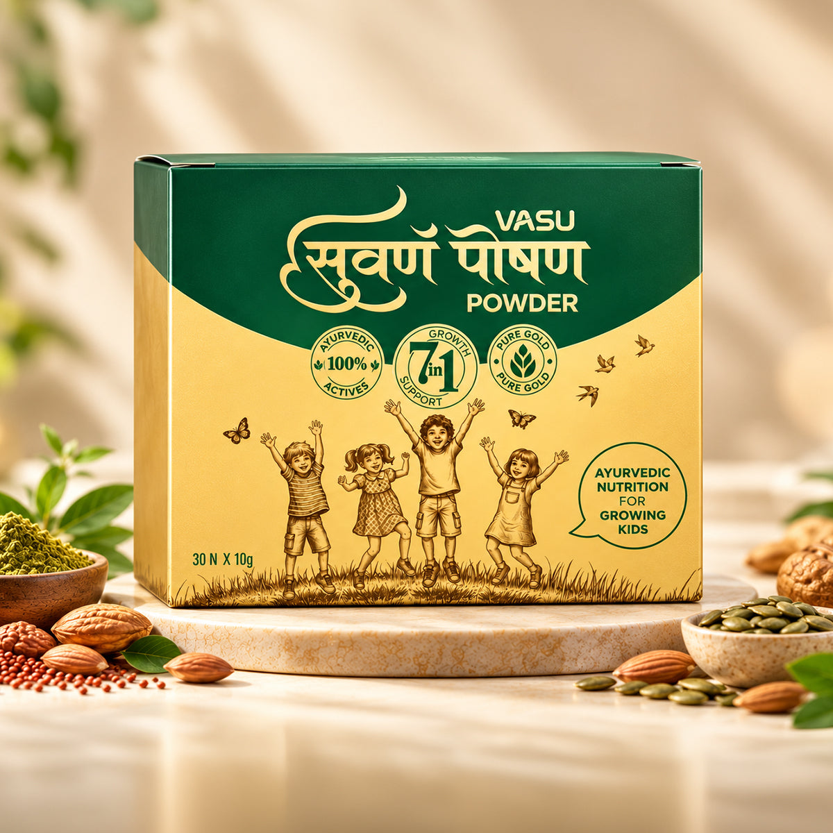 Vasu Suvarna Poshan Powder - 30 × 10g Pack
