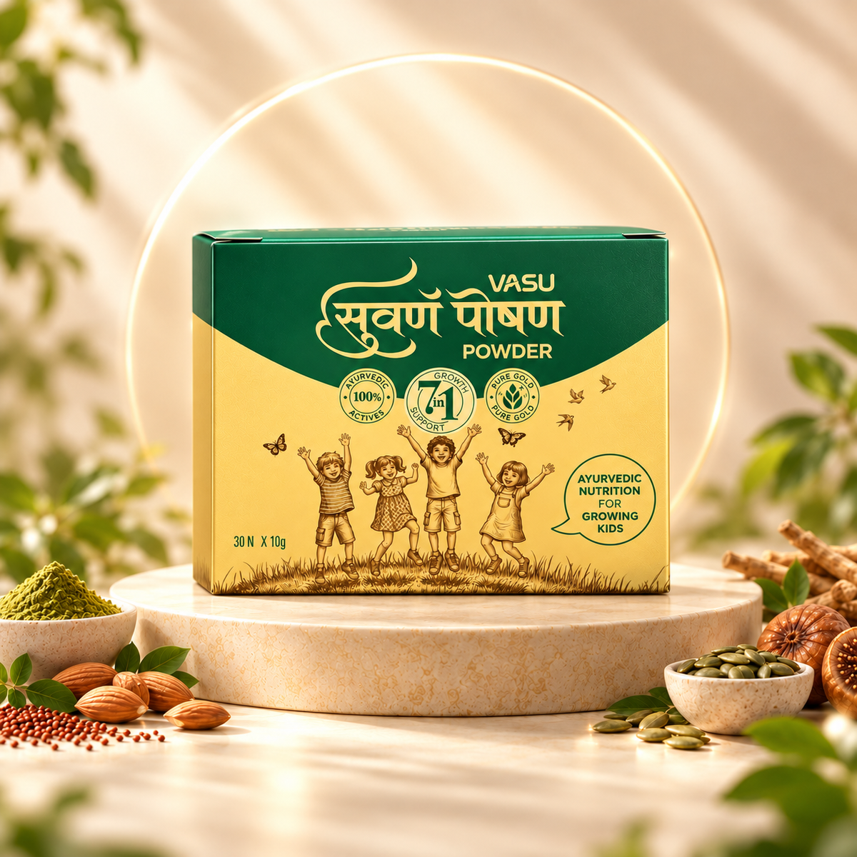 Vasu Suvarna Poshan Powder - 30 × 10g Pack