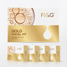 Load image into Gallery viewer, R&amp;G Gold Facial Kit with 24K Gold (Pack of 4 x 40 ml) | for Instant Glow &amp; Radiance | 4 Step Facial with Cleanser, Scrub, Massage Cream &amp; Face Pack
