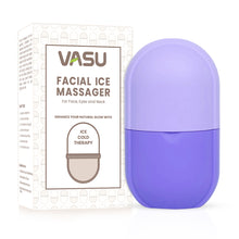 Load image into Gallery viewer, Facial Ice Massager for Face, Eyes &amp; Neck (Purple) - Ice Cube Roller - One Tool with Multiple Benefits - Helps to Combat Face Puffiness, Calm &amp; Refresh Your Skin - VasuStore
