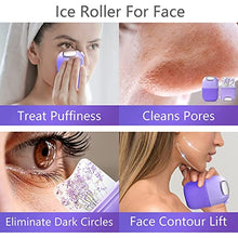 Load image into Gallery viewer, Facial Ice Massager for Face, Eyes &amp; Neck (Sky Blue) - 2 in 1 Ice Roller &amp; Face Roller Helps to Combat Face Puffiness, Calm &amp; Refresh Your Skin - 2 in 1 Tool with Multiple Benefits - VasuStore
