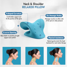 Load image into Gallery viewer, Neck and Shoulder Relaxer | Cervical Pillow for Neck &amp; Shoulder Pain | Cervical Traction Device | Cervical Spine Alignment | Acupressure Chiropractic Pillow Neck Stretcher for Men &amp; Women
