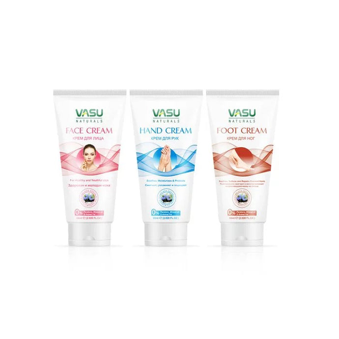 Vasu Naturals Hand, Foot And Face Cream For Total Skin Care - VasuStore