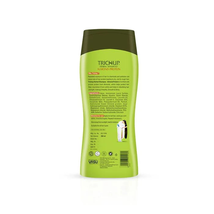 Trichup Herbal Shampoo – Almond Protein Repairs & Strengthens Hair - VasuStore