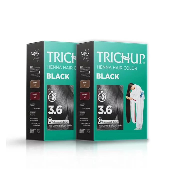 Trichup Henna Hair Color - Black (Pack of 2) - VasuStore