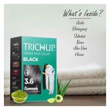 Load image into Gallery viewer, Trichup Henna Hair Color - Black (Pack of 2) - VasuStore
