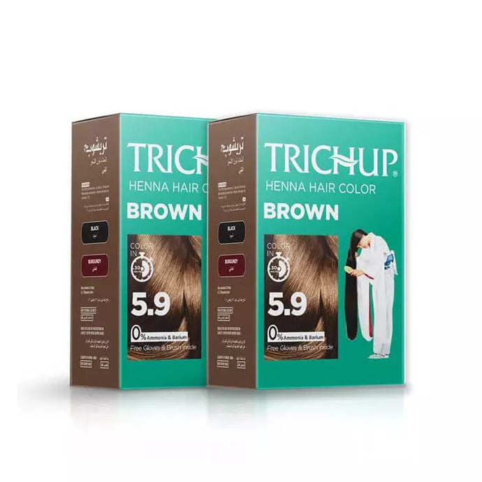 Trichup Henna Hair Color - Brown (Pack of 2) - VasuStore