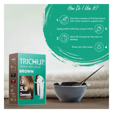 Load image into Gallery viewer, Trichup Henna Hair Color - Brown (Pack of 2) - VasuStore
