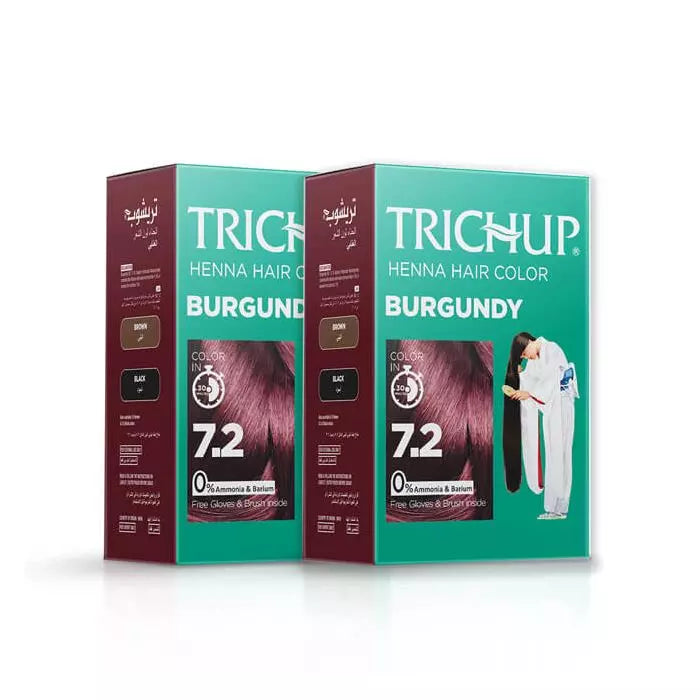 Trichup Henna Hair Color - Burgundy (Pack of 2) - VasuStore