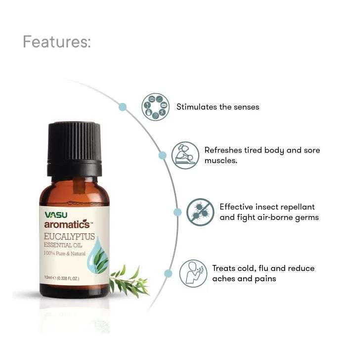 Vasu Aromatics Eucalyptus Essential Oil - VasuStore