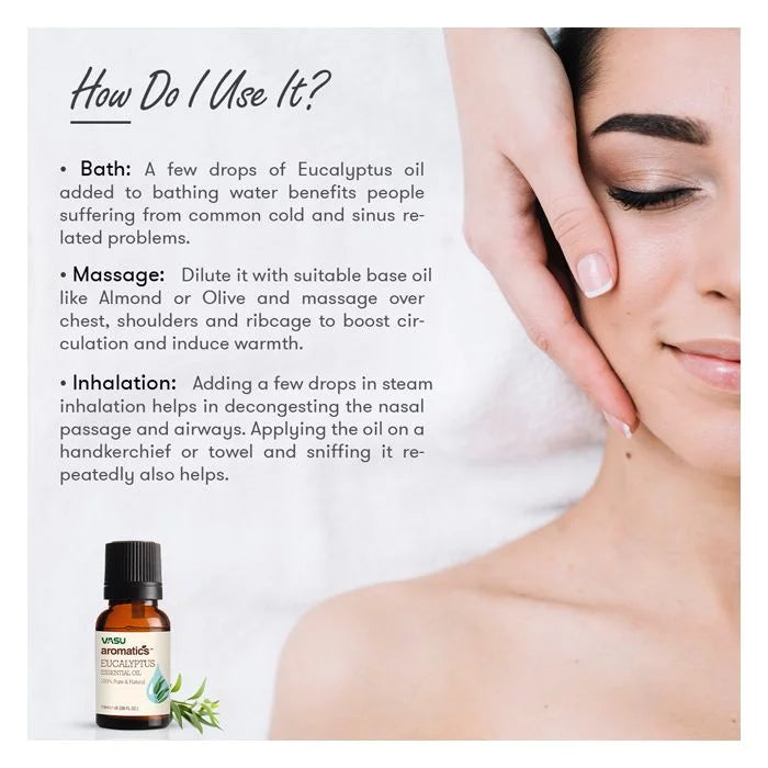 Vasu Aromatics Eucalyptus Essential Oil 100 Pure and Natural