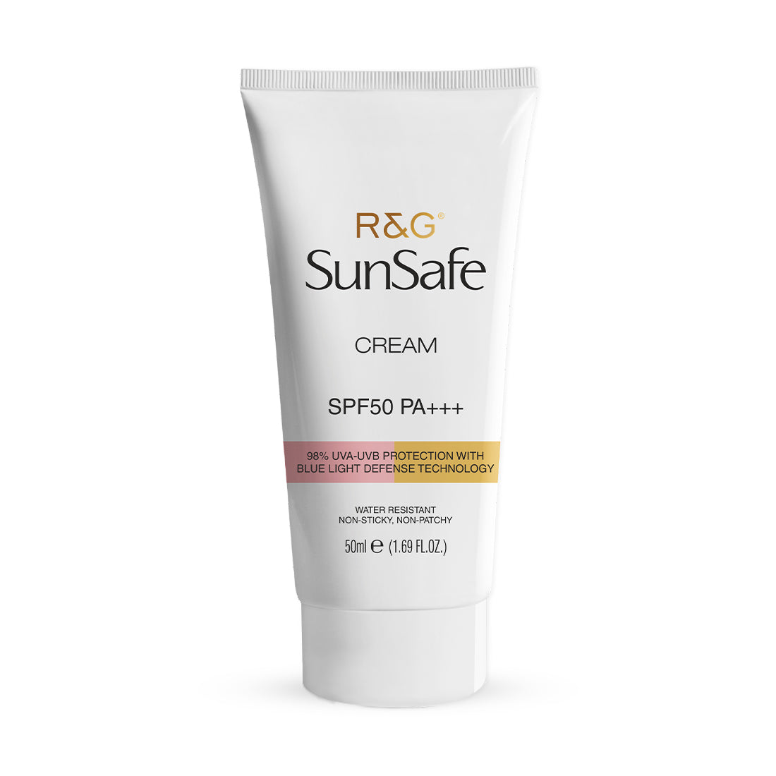 R&G SunSafe SPF 50 Sunscreen For Women & Men | Broad Spectrum PA+++ | Protection Against UVA-UVB Rays | Non-Sticky & Non-Patchy | Water Resistant Sunscreen – 50ml