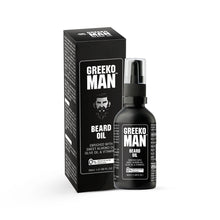 Load image into Gallery viewer, Greeko Man Beard Oil - Enriched with Almond Oil, Olive Oil &amp; Vitamin E - It Nourishes &amp; Softens beard and Making It Manageable - Promotes Healthy Beard Growth - VasuStore
