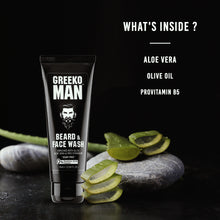 Load image into Gallery viewer, Greeko Man Charcoal Shower Gel, Clay Mask &amp; Face Wash - Enriched with Activated Charcoal, Aloe Vera &amp; Olive Oil - Cleanses &amp; Hydrates Skin - Helps You to Achieve Glowing &amp; Flawless Skin - VasuStore
