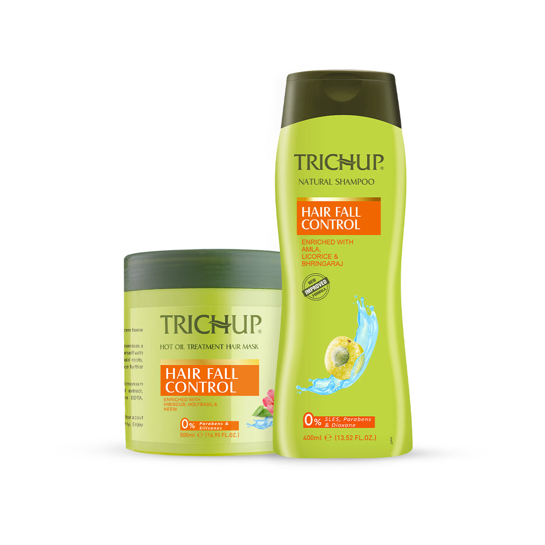 Trichup Hair Fall Control Shampoo & Hair Mask Kit - Enriched with Amla, & Bhringraj - Helps to Reduce Hair Fall, Strengthens Your Hair follicles & Improves Hair Texture - VasuStore