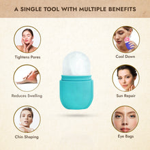Load image into Gallery viewer, Facial Ice Massager for Face, Eyes &amp; Neck (Skyblue) - Ice Cube Roller - One Tool with Multiple Benefits - Helps to Combat Face Puffiness, Calm &amp; Refresh Your Skin - VasuStore
