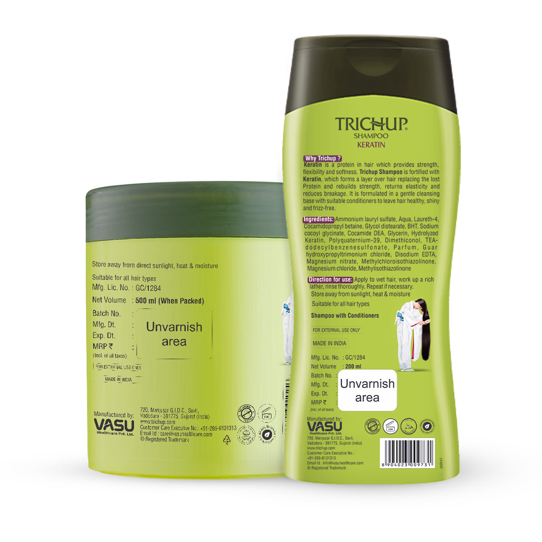 Advarsel identifikation taske Trichup Keratin Shampoo & Hair Mask - For Damaged Hair Repair - VasuStore