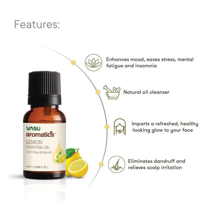 Vasu Aromatics Lemon Essential Oil - VasuStore
