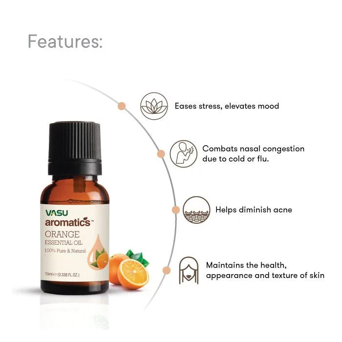 Vasu Aromatics Orange Essential Oil - VasuStore