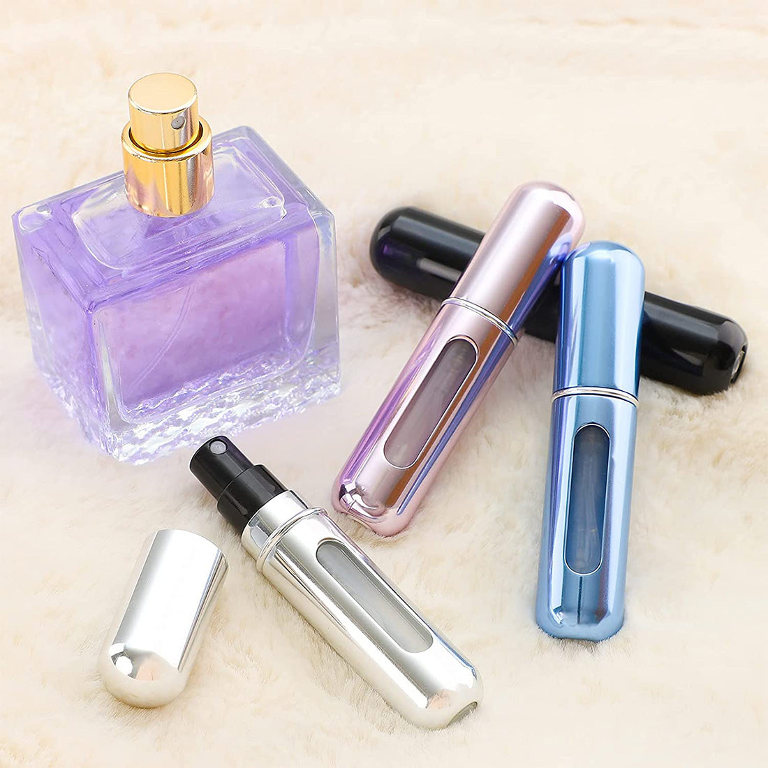 Perfume Refill Bottle - Perfume (Silver) Refillable - Atomizer VasuStore Por Spray
