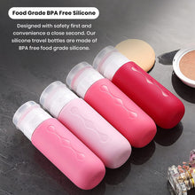 Load image into Gallery viewer, Travel Refillable Bottle Container (Multi Color) - Easy to Carry Shampoo, Conditioner, Body Wash, Cosmetic Toiletries - BPA Free Leak Proof - Travel &amp; Pocket Friendly - Pack of 3 - VasuStore
