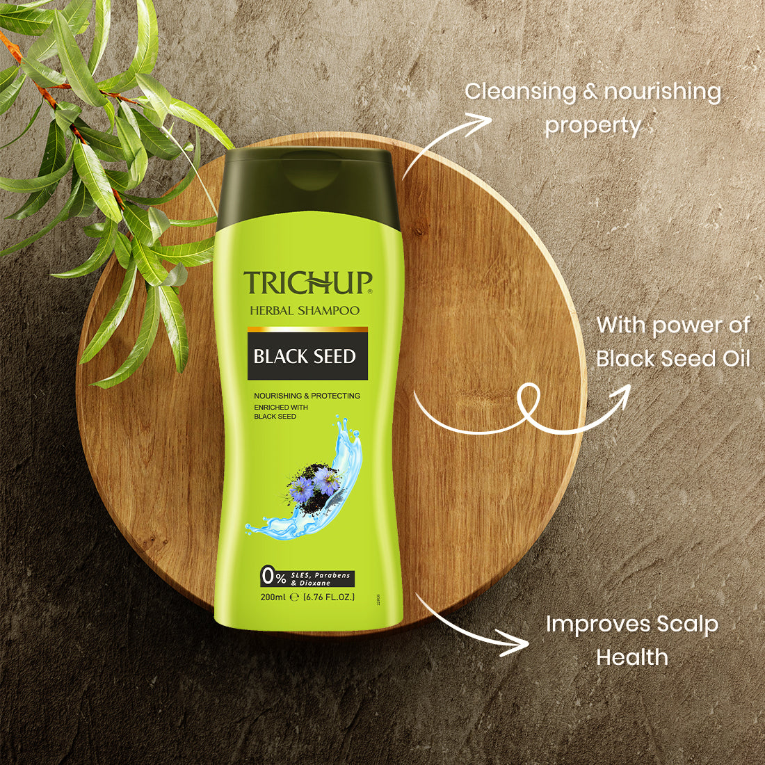 Trichup Black seed Oil & Shampoo - Helps to Prevent Premature Greying of Your Hair - Effectively Nourishes & Strengthening Your Hair and Preserve Elasticity - VasuStore