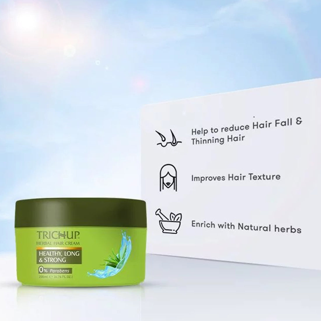 Trichup Healthy Long & Strong Shampoo & Cream - Enriched with Aloe Vera & Neem - Provides Essential Nutrients to Your Hair Follicles & Promote Healthy, Shiny & Strong Hair - VasuStore