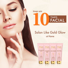 Load image into Gallery viewer, R&amp;G Skin Brightening Facial Kit For Gold Like Glow - Cleansing Milk, Face Scrub, Facial Massaging Cream, Face Pack - 4 Easy Steps For Bright and Radiant Skin - Usage Upto 10 Times For Facial
