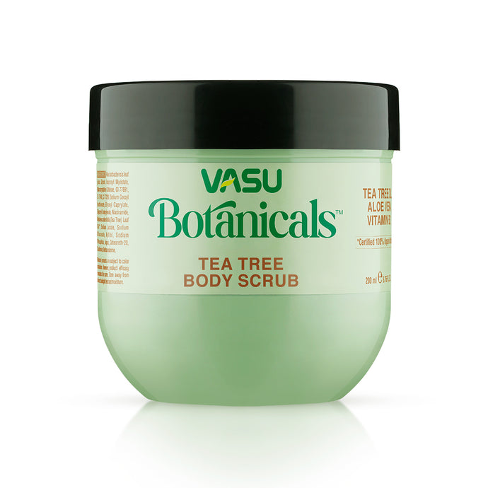 Vasu Botanicals Tea Tree Body Scrub For Acne & Pimple - Helps to Control Acne and Fight Pimple Causing Germs - Prevent Breakouts & Blemishes - Provide Intense Hydration - VasuStore