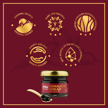 Load image into Gallery viewer, Vasu Ayurveda Pure Himalayan Shilajit Original Resin 20g with Additional Benefit of Pure Honey 30g - For Daily Health Wellness | Boosts Stamina &amp; Energy | Immunity Booster
