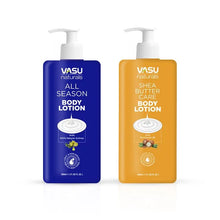 Load image into Gallery viewer, Vasu Naturals All Season &amp; Shea Butter Body Lotion Kit - Enriched with Shea Butter - Nourishes &amp; Protects Skin - Makes Your Skin Soft &amp; Supple - VasuStore
